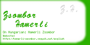 zsombor hamerli business card